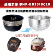 臺灣出貨✅適用象印電鍋【NP-BB10 / BC10 】 316L不鏽鋼內膽 無塗層替換內鍋 6人份內鍋🚚免運✅統編