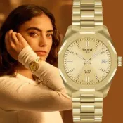 TISSOT 天梭 官方授權 T151.822.33.021.00 PRC 100 Solar 太陽能女錶 周年慶好禮 送禮首選-34mm T1518223302100