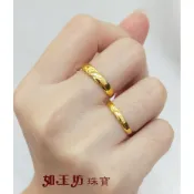 如玉坊珠寶-【尾戒】純金9999 亮面活圍戒指 對戒 little finger 女戒男戒A203350(185)