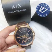 免運 帝安諾-實體店面 AX  ARMANI EXCHANGE經典湛藍撞色 手錶 三環 三眼 男女 皮錶帶 AX2508