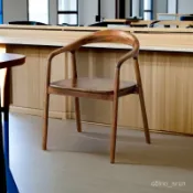免運 可開髮票北歐實木餐椅家用靠背椅衚桃舒美特椅簡約扶手椅子複古洽談書桌椅餐椅  休閒椅 椅子 休閒椅 原木餐椅 實木椅