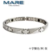 § 全館7折 § 【Mare】㊣316L白鋼手鍊： 十字雙色(窄) 款【售後服務&保固12個月】