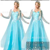 現貨!萬聖節成人服裝冰雪奇緣cosplay化妝舞會衣服艾莎公主裙