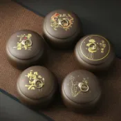 全球選品1館 生活百貨 茶葉罐中號普洱茶罐紫砂可攜式中式茶倉散裝家用密封罐儲存收納茶盒