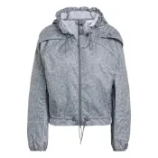 (店+)【adidas 愛迪達】KB4640 adidas Stella Mccartney聯名 印花圖案防水防風連帽跑步外套 女款