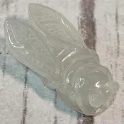 📣一鳴驚人📣天然緬甸玉 A貨翡翠-白冰 立體精雕 蟬/玉蟬 現貨特惠【92jade 遇見善緣】