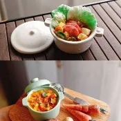 火鍋 蔬菜 海鮮 肉片 豬肉 牛肉 精緻 袖珍 手作 迷你 食玩 微型