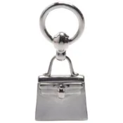 HERMES 經典Mini Kelly造型金屬絲巾扣環(銀色)