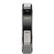 【Samsung 三星】SHS-P718 四合一推拉型電子鎖/門鎖 指紋密碼感應卡(含安裝/公司貨)