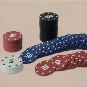 德州撲克塑膠籌碼幣件 組麻將館棋牌室專用遊戲兒童學生積分卡碼牌