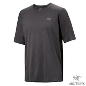 【ARCTERYX 始祖鳥】男 Cormac 吸濕排汗透氣防曬短袖圓領衫.套頭衫.休閒運動T恤.上衣_X000009718 雜黑