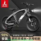兒童自行車 學生單車 變速減震 鳳凰新款 雙碟剎 前叉避震 20吋22吋 男孩女孩 山地車