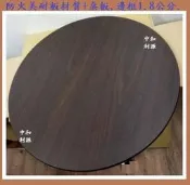 【中和利源店面】全新【台灣製】胡桃色美耐板材質 60公分 2尺 邊框1.8 桌板 會議桌 餐桌 圓桌 轉盤