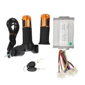 【Lixada】 36V 1000W 電機控制器鋁合金橡膠電動自行車油門把手套件帶 2 把鑰匙用於三輪車摩托車改裝