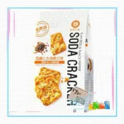 【17go 保健美妝館】自然主意 亞麻仁籽 胡椒岩鹽 蘇打餅 大包裝180g
