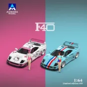 【今日特價🔥關注有禮】AM Aurora 1:64 F40改裝版Tiffany&Kitty新款 合金車模模型擺件
