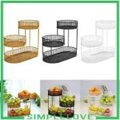 Fruit Basket Bowl Metal Wire Storage Basket Party Multi Tier