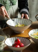 協貿國際日用品生活7館 日式面碗 家用 拉面碗 泡面碗 大碗 斗笠碗陶瓷餐具 碗碟 面館碗