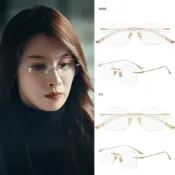 (店+)【LEEHER】無邊框眼鏡/文青眼鏡/全鈦眼鏡架/無度數眼鏡/女生眼鏡/眼鏡/鏡框/鏡架/純鈦眼鏡/無框眼鏡