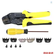 Crtw Meterk Professional 4 合 1 電線壓接器工程棘輪端子壓接鉗 Bootlace 套圈壓接工