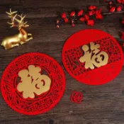 臺灣出貨🌺福字2026門貼  新年春節裝飾貼紙  過年窗花立體  新款剪紙