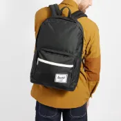 Herschel Pop Quiz 大型 全黑 黑色 灰色 深藍 帆布 皮革底 筆電夾層 大學 書包 後背包 背包 現貨