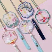 半屋 DIY平安符 DIY刺繡 刺繡手工diy材料包平安符送男友車掛飾自繡香包香囊雙面繡平安福
