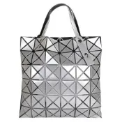 ISSEY MIYAKE  BAOBAO 原色透光幾何方格6x6手提包(亮面銀)