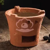 🍅熱賣🍅老式碳爐 傳統中式碳爐 圍爐煮茶 小煤爐 老式陶土炭爐炭爐煮茶紅泥圍爐煮茶一整套 珍珠百貨