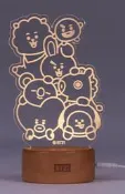 全家 BT21 宇宙明星 NOW全家 寂寞閃開LED夜燈