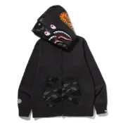 A BATHING APE  SHARK FULL ZIP 雙頭鯊 迷彩 鯊魚外套 紅/綠/黑-1M30115009