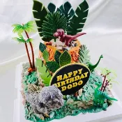 恐龍 生日蛋糕 造型 客製 卡通 翻糖 滿周歲 4吋 面交
