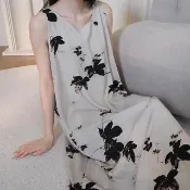 【K.W.】韓國空運輕棉麻無鋼圈法高品質免穿搭洋裝(小香風/輕量涼感/洋裝/休閒/日系/通勤/渡假)