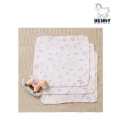 Benny 紗布三入手帕/兩入澡巾(恐龍派對/叢林奇緣/小刺蝟/Honey熊/小恐龍/森林童話) -口水巾/洗澡巾