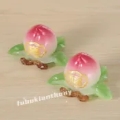 熱銷》🐷福壽桃擺件老人生日祝壽朋友禮物工藝禮品家居裝飾品佛堂擺件祝福桃子擺件老人生日朋友.