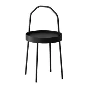 【IKEA 宜家家居】BURVIK 邊桌，黑色，38 公分