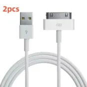 萬物優選鋪 快速出貨 2pcs For Apple iPod Classic 80GB 120GB 160GB Charger USB Data Cable White