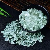 天然綠水晶碎石 小顆粒擺件魚缸花盆造景裝飾小石 頭園藝裝飾