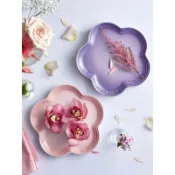 Le Creuset 藍鈴紫 亮粉 雪酪 花型盤 花盤 平花盤 14cm 19cm 23cm 點心盤