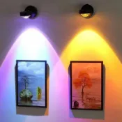 vinne百貨家居 壁掛式網紅日落燈充電款小夜燈臥室床頭可移動氛圍壁燈家用燈光