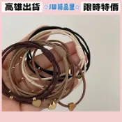 JW❖高雄出貨❖ 韓國 髮夾髮飾
 時尚百搭 三股串珠彈性髮圈 時尚愛心五角星花朵串珠髮繩基礎皮筋
