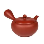 【福介商店】日本陶壺 常滑燒 高資 朱泥菊丸細 橫手急須 0.1L 泡茶壺 沖泡壺 橫柄壺具