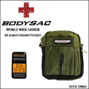 AMINAH~【BODYSAC B2741】Outdoor Style 機能性 潮流休閒 腰包 / 小側背包 綠色