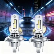 🥇臺灣好貨📢免運📢適用於1:1led汽車燈直插式超亮前大燈H7內置風扇遠近一體H4前照燈新品 配件 0LIA