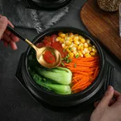 全球選品1館 生活百貨 韓式石鍋拌飯鍋家用燃氣韓國大醬湯煲仔飯米線砂鍋小號碗商用