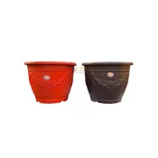 (店+)忠興 8吋(24cm)、1尺(30cm) 浮雕歐洲盆 (有孔)