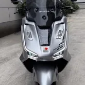 適用本田NWG150摩托車頭金屬貼標裝飾改裝鯊魚鰓配件立體眼睛貼紙