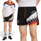 Adidas Dfb H Sho 94 男款 黑色 抽繩 寬鬆 足球 世界盃 德國 運動 短褲 JZ6958