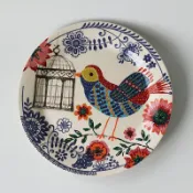 協貿國際日用品生活12館 異域風情手繪家用菜盤牛排盤平盤個性餐具陶瓷盤子早餐盤沙拉盤