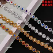 桃園出貨💥中秋折塔折花籃材料金銀排珠水果紙盒塑料彩珠節日喜慶裝飾